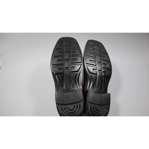 ECCO Helsinki 2 Plain Toe Derby Oxford Dress Shoes Black Leather Size 9-9.5